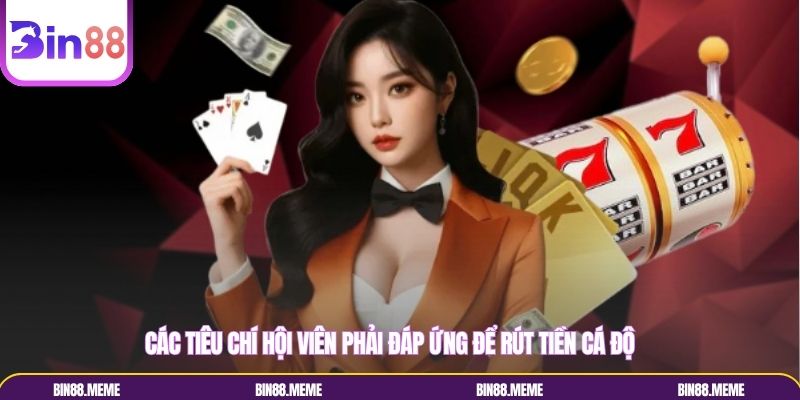 Các tiêu chí hội viên phải đáp ứng để rút tiền cá độ