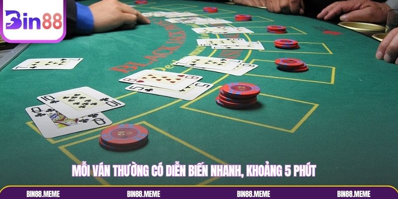 Mỗi ván thường có diễn biến nhanh, khoảng 5 phút Mỗi ván thường có diễn biến nhanh, khoảng 5 phút