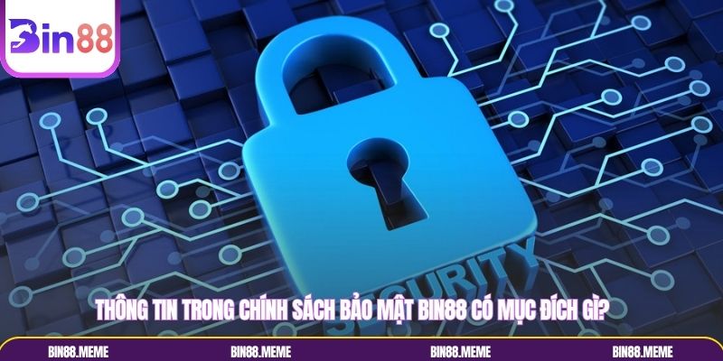 Thông tin trong chính sách bảo mật Bin88 có mục đích gì?